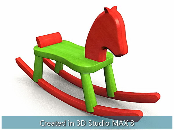 wooden toys cradle house 3d max - Wooden Toys... by I_Megaman_I